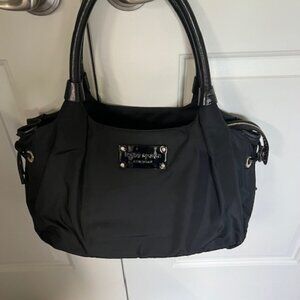 Kate Spade Nylon W/ Leather Satchel Bag Black